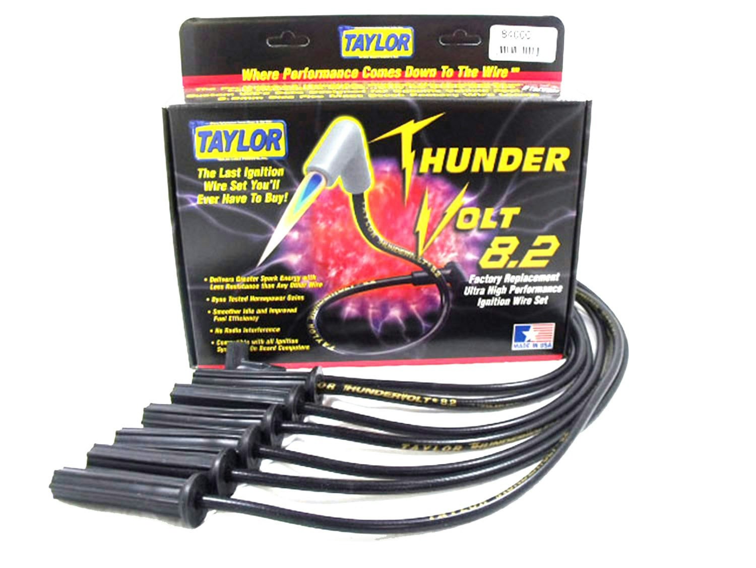 Taylor 83055 ThunderVolt Spark Plug Wires 8.2mm Taylor 83055 ThunderVolt Spark Plug Wires 8.2mm